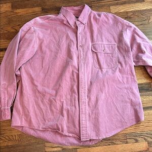 Lands' End Men's Rose Button-Up Shirt
